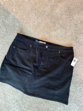 Black Corduroy Skirt